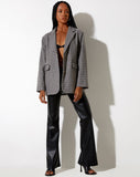 Image of Maiwa Blazer in Wool Grey and Black