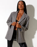 Image of Maiwa Blazer in Wool Grey and Black