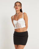 Image of Ima Mini Skirt in Pinstripe Black