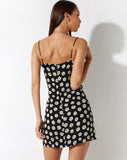 image of Mala Mini Dress in Grunge Daisy Black