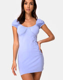 Malia Mini Dress in Cornflower Blue