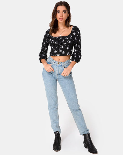 Malon Crop Top in Dark Tulip