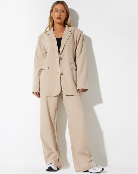 image of Abena Trouser in Soft Tailoring Beige