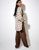 Image of Marcella Shirt in Check Light Tan