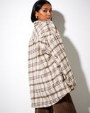 Image of Marcella Shirt in Check Light Tan