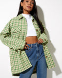 Image of Marcella Shirt in Green and Cream Check