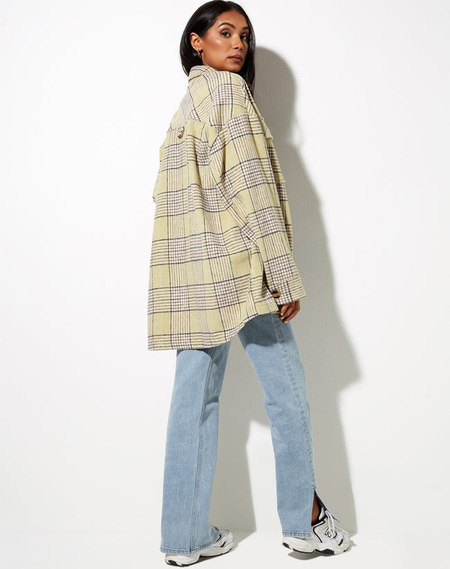 Image of Marcella Shirt in Check Sage Brown Black