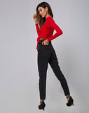 Marche Wrap Top in Red