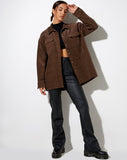 Image of Marcy Shirt in Corduroy Brown