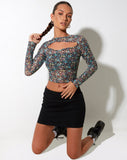 image of Mardi Crop Top in Folk Floral