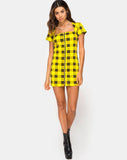 Maretha Dress in Winter Plaid Yellow