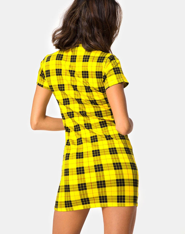 Maretha Dress in Winter Plaid Yellow