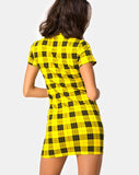 Maretha Dress in Winter Plaid Yellow