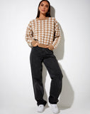 Image of Margo Jumper in Knit Houndstooth Brown