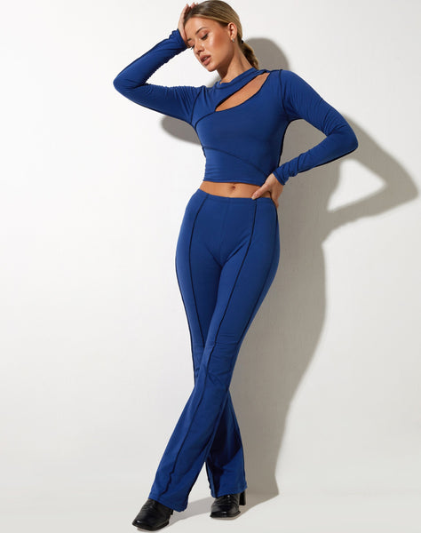 image of Marilau Crop Top in Lycra Dazzling Blue