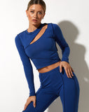 image of Marilau Crop Top in Lycra Dazzling Blue