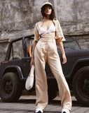 Image of Onfal Wide Leg Trouser in Pencil Stripe