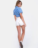 Marleigh crop Top in Daisy Stamp Sky Blue