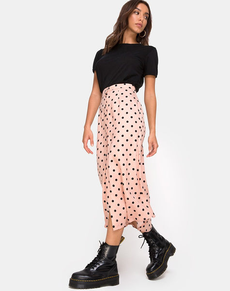 Marni Midi Skirt in New Polka Nude