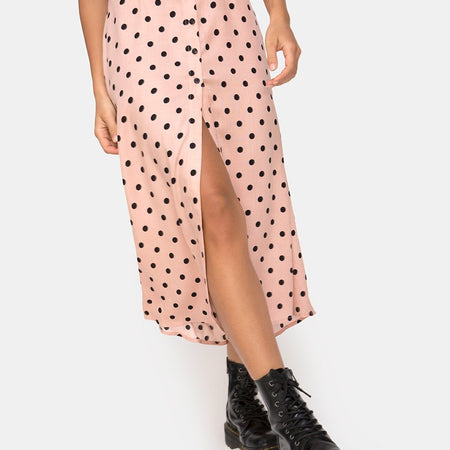 Marni Midi Skirt in New Polka Nude