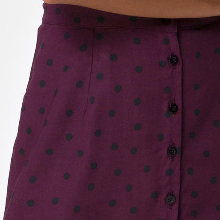 Marni Midi Skirt in Skater Polka Wine