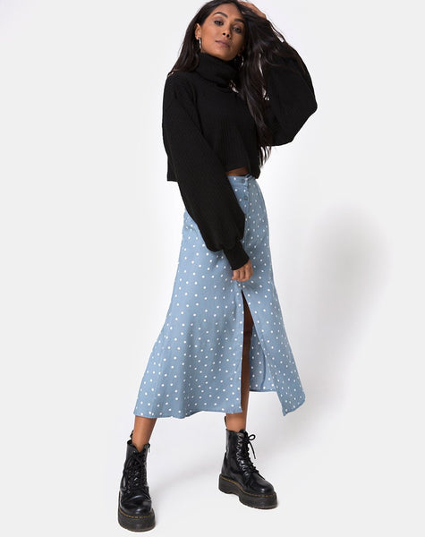 Marni Midi Skirt in Skater Polka Blue