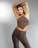 Image of MOTEL X IRIS Mauda Top in Chain Tangle Dark Brown