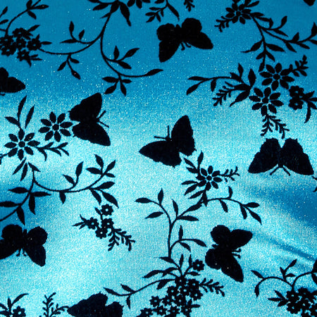 Maudy Crop Top in Butterfly Bloom Blue