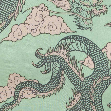 Maudy Crop Top in Chinese Dragon Neo Mint