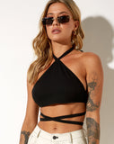 Maura Crop Top in Tailoring Black