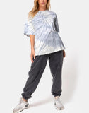 Maxi Tee in Grey Tie Dye