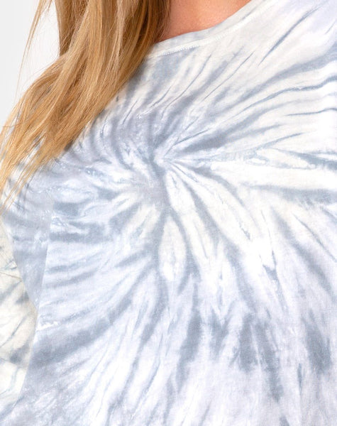 Maxi Tee in Grey Tie Dye