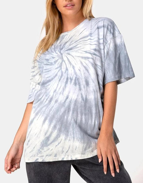 Maxi Tee in Grey Tie Dye