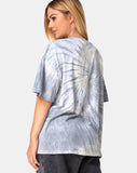 Maxi Tee in Grey Tie Dye