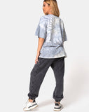 Maxi Tee in Grey Tie Dye