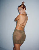 image of Maye Dress in Mesh Khaki