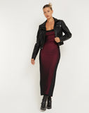 image of MAYRA DRESS BLACK MAGENTA LINING