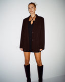 IMAGE OF Mazaya Blazer in Tailoring Dark Chocolate