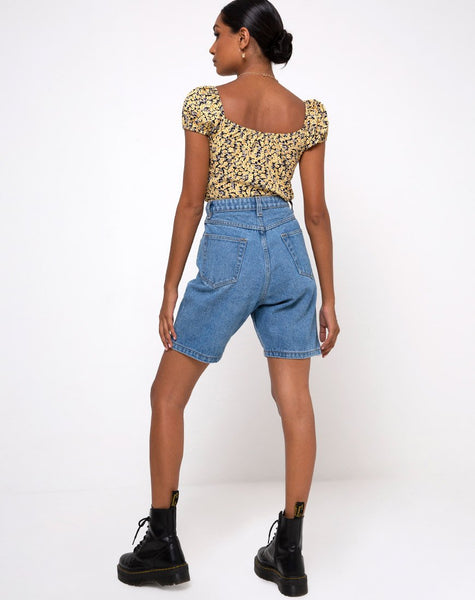 Mazu Top in Mini Bloom Yellow