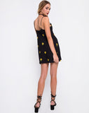 Medina Slip Dress in Ditsy Sunflower