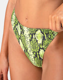 Meeka Bikini Bottom in Slime Lime Snake