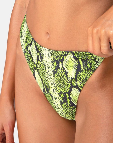 Meeka Bikini Bottom in Slime Lime Snake