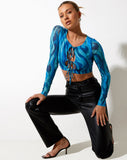 Image of Meliah Long Sleeve Top in Tropical Rave