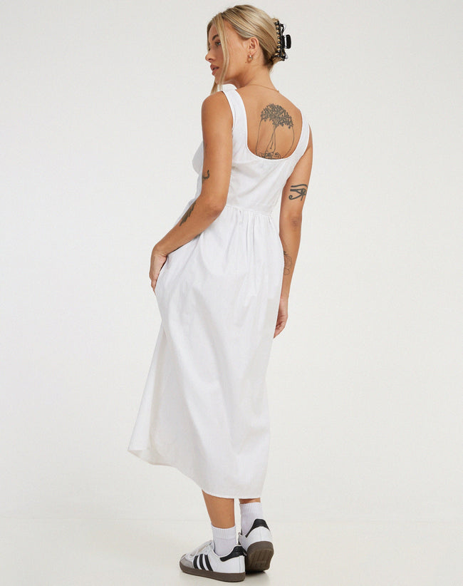 image of Melrose Maxi Dress in White