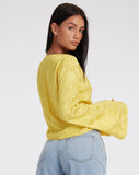 image of Merida Top in Satin Rose Sunshine Yellow