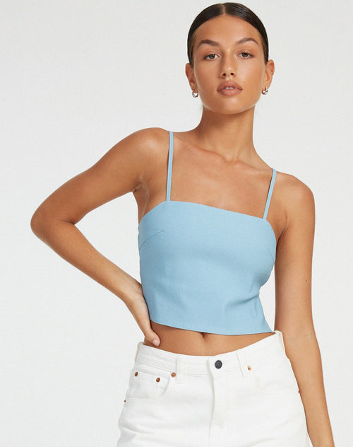 image of Merita Crop Top in Light Blue