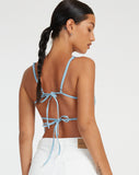 image of Merita Crop Top in Light Blue