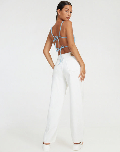 image of Merita Crop Top in Light Blue