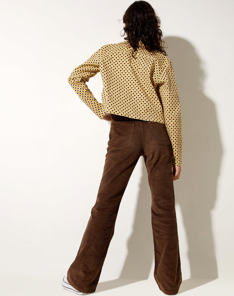 Image of Mesha Jacket in Wavy Checker Yellow