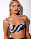 Micro Crop Top in New Stripe